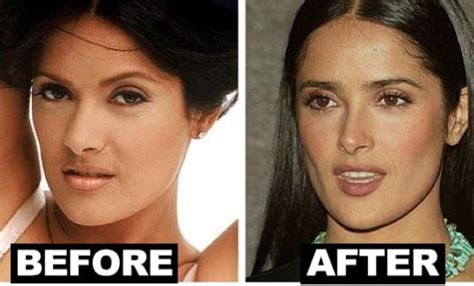 salma hayek before and after.